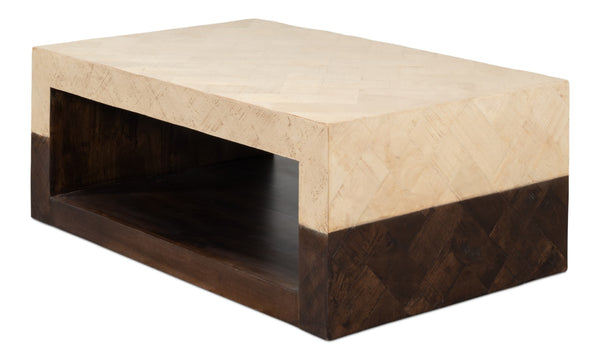 Sarreid Rowan Coffee Table - Stunning Mango Wood Design For A Modern Living Room - Perfect Centerpiece! Brown  53928