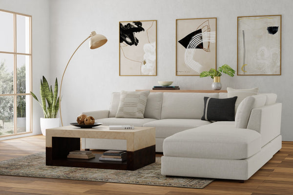 Sarreid Rowan Coffee Table - Stunning Mango Wood Design For A Modern Living Room - Perfect Centerpiece! Brown  53928