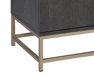 Sunpan REBEL Large Charcoal Grey Sideboard with Gold Accents - Modern Storage Solution for Any Space 106831