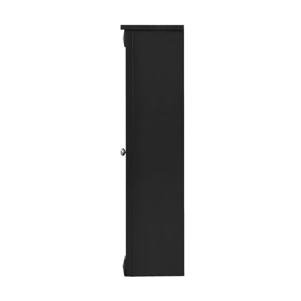 English Elm 32'' Bathroom Wall Cabinet Mirror — 32-inch Wall-Mounted Medicine Cabinet with Adjustable Shelves for Streamlined Bathroom Storage and Stylish Organization Black N710P254922B