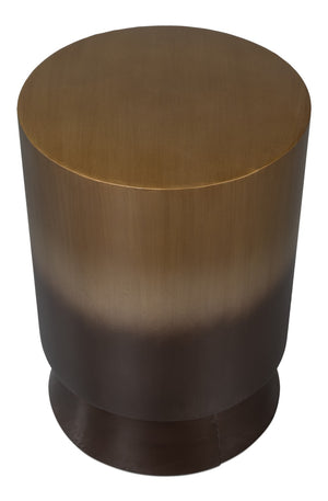 Sarreid Horizon Iron End Table - Stylish Ash Burnt Gold Finish Metal Accent For Chic Living Room Decor Brown  53930