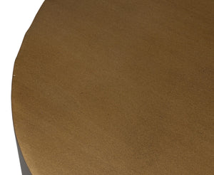 Sarreid Horizon Iron End Table - Stylish Ash Burnt Gold Finish Metal Accent For Chic Living Room Decor Brown  53930