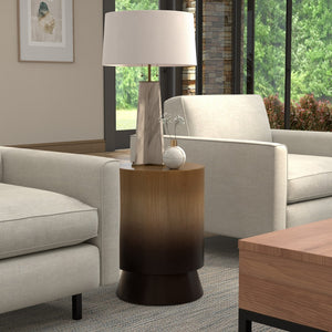 Sarreid Horizon Iron End Table - Stylish Ash Burnt Gold Finish Metal Accent For Chic Living Room Decor Brown  53930