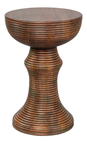 Sarreid Kayan Wood End Table - Exquisite Mango Wood Design For Modern Living Rooms & Elegant Decor Touches Brown  53931
