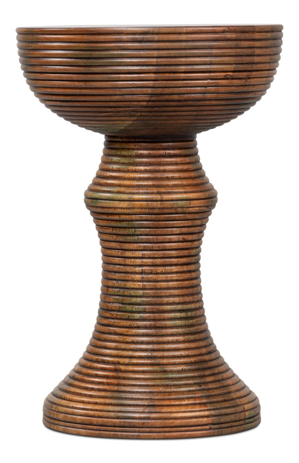 Sarreid Kayan Wood End Table - Exquisite Mango Wood Design For Modern Living Rooms & Elegant Decor Touches Brown  53931