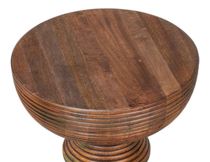Sarreid Kayan Wood End Table - Exquisite Mango Wood Design For Modern Living Rooms & Elegant Decor Touches Brown  53931