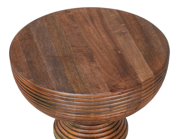Sarreid Kayan Wood End Table - Exquisite Mango Wood Design For Modern Living Rooms & Elegant Decor Touches Brown  53931
