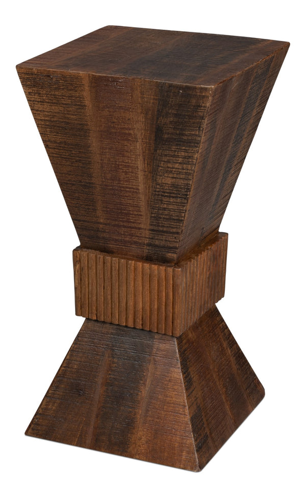 Sarreid Manny Wood End Table - Stylish Mango Wood Design For Modern Living Rooms, Durable & Chic Accent Piece Brown  53932