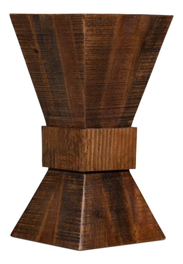 Sarreid Manny Wood End Table - Stylish Mango Wood Design For Modern Living Rooms, Durable & Chic Accent Piece Brown  53932