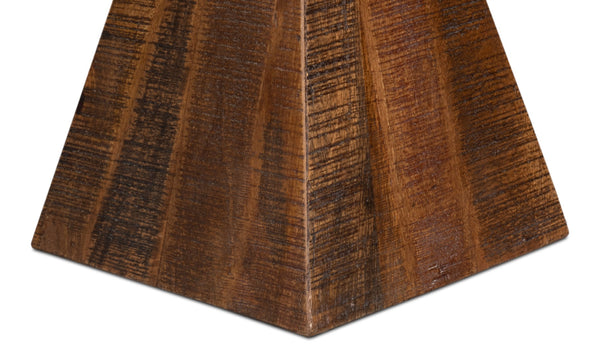 Sarreid Manny Wood End Table - Stylish Mango Wood Design For Modern Living Rooms, Durable & Chic Accent Piece Brown  53932