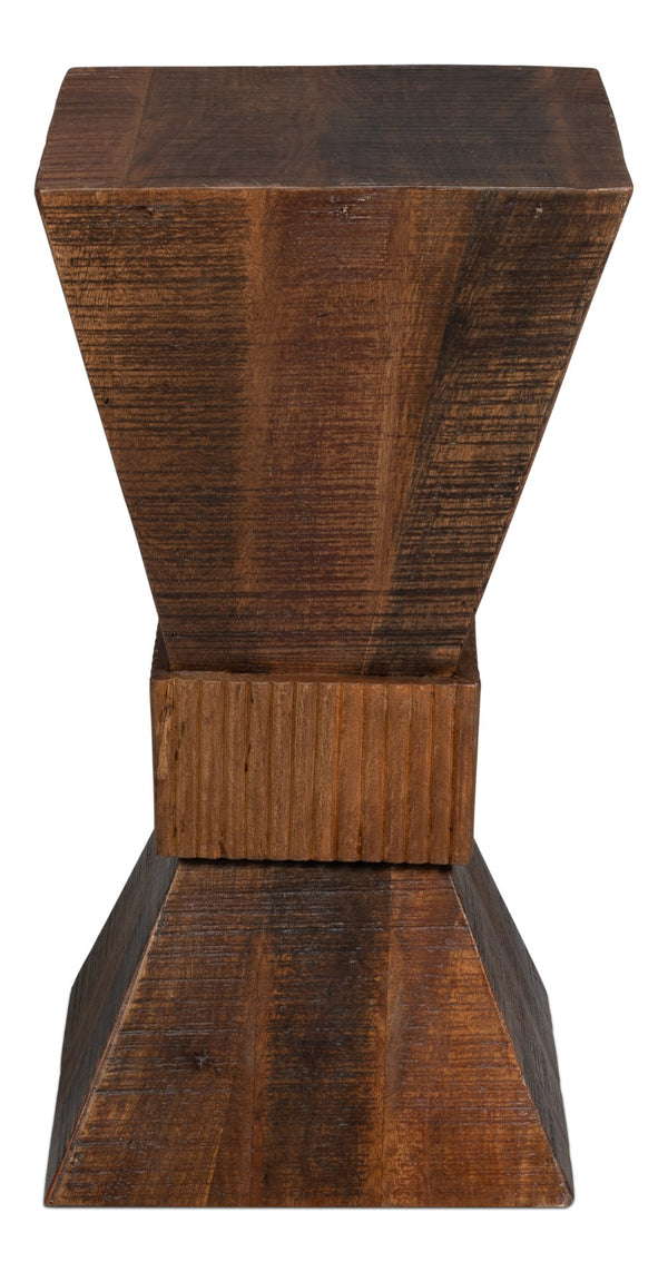 Sarreid Manny Wood End Table - Stylish Mango Wood Design For Modern Living Rooms, Durable & Chic Accent Piece Brown  53932