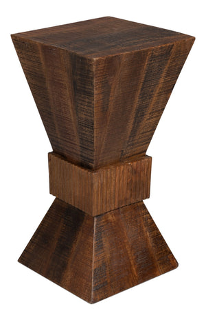 Sarreid Manny Wood End Table - Stylish Mango Wood Design For Modern Living Rooms, Durable & Chic Accent Piece Brown  53932