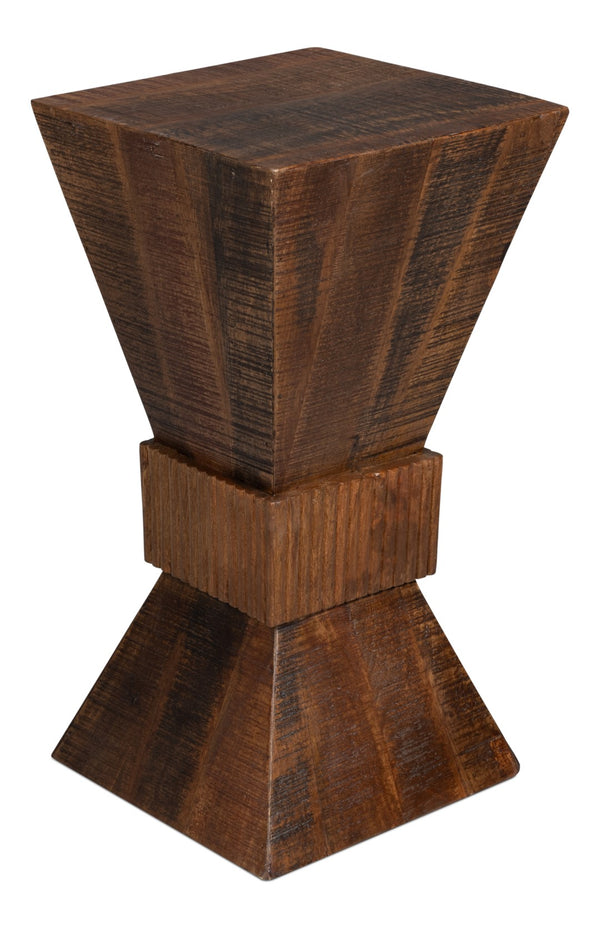 Sarreid Manny Wood End Table - Stylish Mango Wood Design For Modern Living Rooms, Durable & Chic Accent Piece Brown  53932