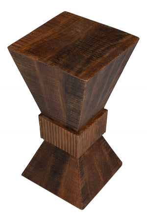 Sarreid Manny Wood End Table - Stylish Mango Wood Design For Modern Living Rooms, Durable & Chic Accent Piece Brown  53932