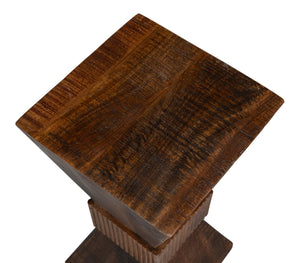 Sarreid Manny Wood End Table - Stylish Mango Wood Design For Modern Living Rooms, Durable & Chic Accent Piece Brown  53932