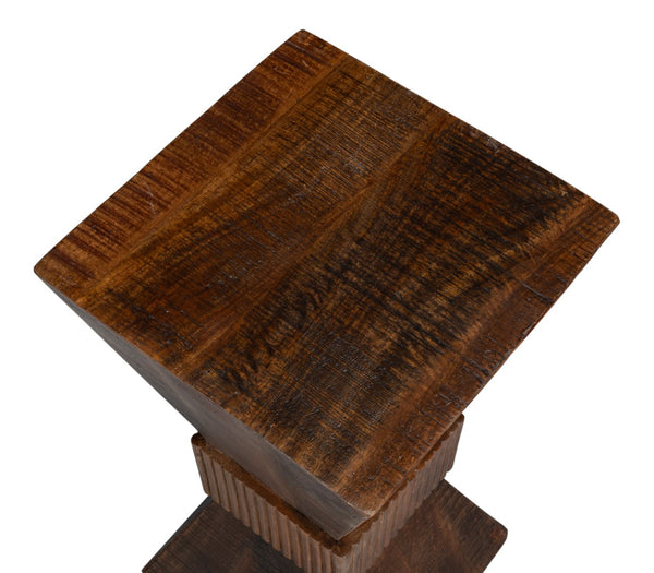 Sarreid Manny Wood End Table - Stylish Mango Wood Design For Modern Living Rooms, Durable & Chic Accent Piece Brown  53932