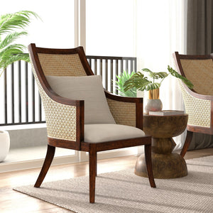 Sarreid Pacora Lounge Chair - Elegant Mango Wood Design For Stylish Comfort In Any Living Space Or Patio Brown  53934