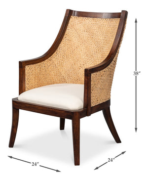 Sarreid Pacora Lounge Chair - Elegant Mango Wood Design For Stylish Comfort In Any Living Space Or Patio Brown  53934