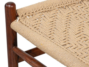 Sarreid Mao Chair - Stylish Acacia Wood Design With Durable Woven Jute Ropes For Modern Home Decor Brown  53935