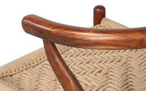 Sarreid Mao Chair - Stylish Acacia Wood Design With Durable Woven Jute Ropes For Modern Home Decor Brown  53935