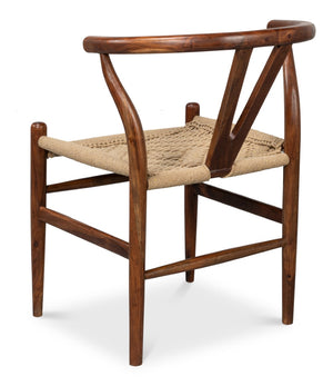 Sarreid Mao Chair - Stylish Acacia Wood Design With Durable Woven Jute Ropes For Modern Home Decor Brown  53935