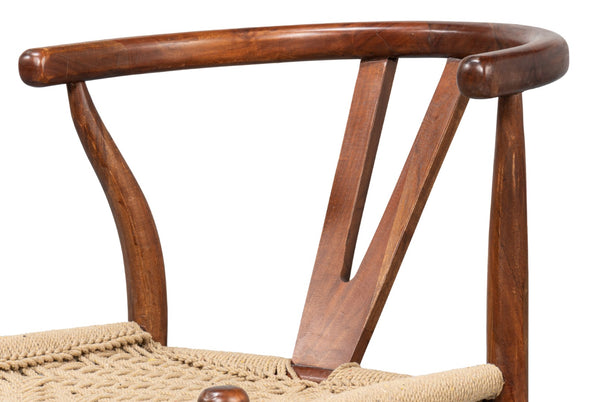 Sarreid Mao Chair - Stylish Acacia Wood Design With Durable Woven Jute Ropes For Modern Home Decor Brown  53935