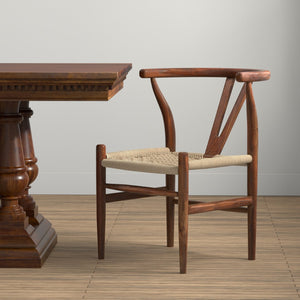 Sarreid Mao Chair - Stylish Acacia Wood Design With Durable Woven Jute Ropes For Modern Home Decor Brown  53935