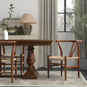 Sarreid Mao Chair - Stylish Acacia Wood Design With Durable Woven Jute Ropes For Modern Home Decor Brown  53935