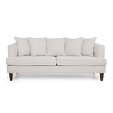 Christopher Knight Home® - Noble House - Fairburn Contemporary Pillow Back 3 Seater Sofa, Beige and Espresso