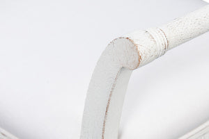 Sarreid Gale Bungalow Bench - Elegant White Acacia Wood Seating With Soft Fabric Cushion For Stylish Homes White  53945