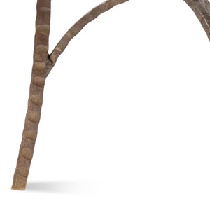 Sarreid Dandy Round Side Table - Elegant Casted Glass Top With Stylish Forged Iron And Aged Brass Finish Bronze  53947