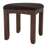 OSP Home Furnishings Modern Mission Bench for Vanity Vintage Oak