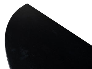 Sarreid Abraham Half Round Console Table - Elegant Acacia Wood Design In Medium High Sheen Black Finish Black  53958