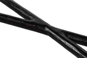 Sarreid Dakor Console Table - Elegant Distressed White Marble Top With Rustic Black Forged Iron Base Design Black  53962