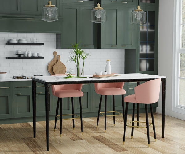 Sarreid Dakor Dining Table - Stunning Distressed White Marble Top With Rustic Black Forged Iron Base Black  53966