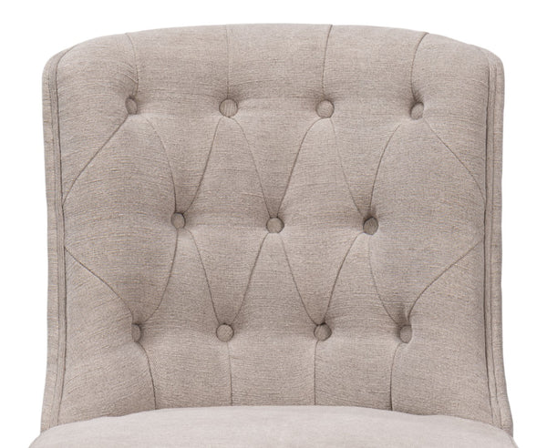 Sarreid Lyra Side Chair - Elegant Ash Wood Frame With Soft Fabric Upholstery For Stylish Comfort & Durability Beige  53967