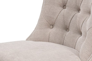 Sarreid Lyra Side Chair - Elegant Ash Wood Frame With Soft Fabric Upholstery For Stylish Comfort & Durability Beige  53967