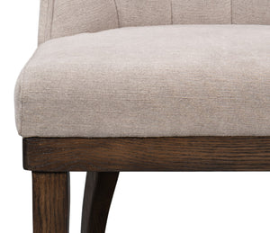 Sarreid Lyra Side Chair - Elegant Ash Wood Frame With Soft Fabric Upholstery For Stylish Comfort & Durability Beige  53967