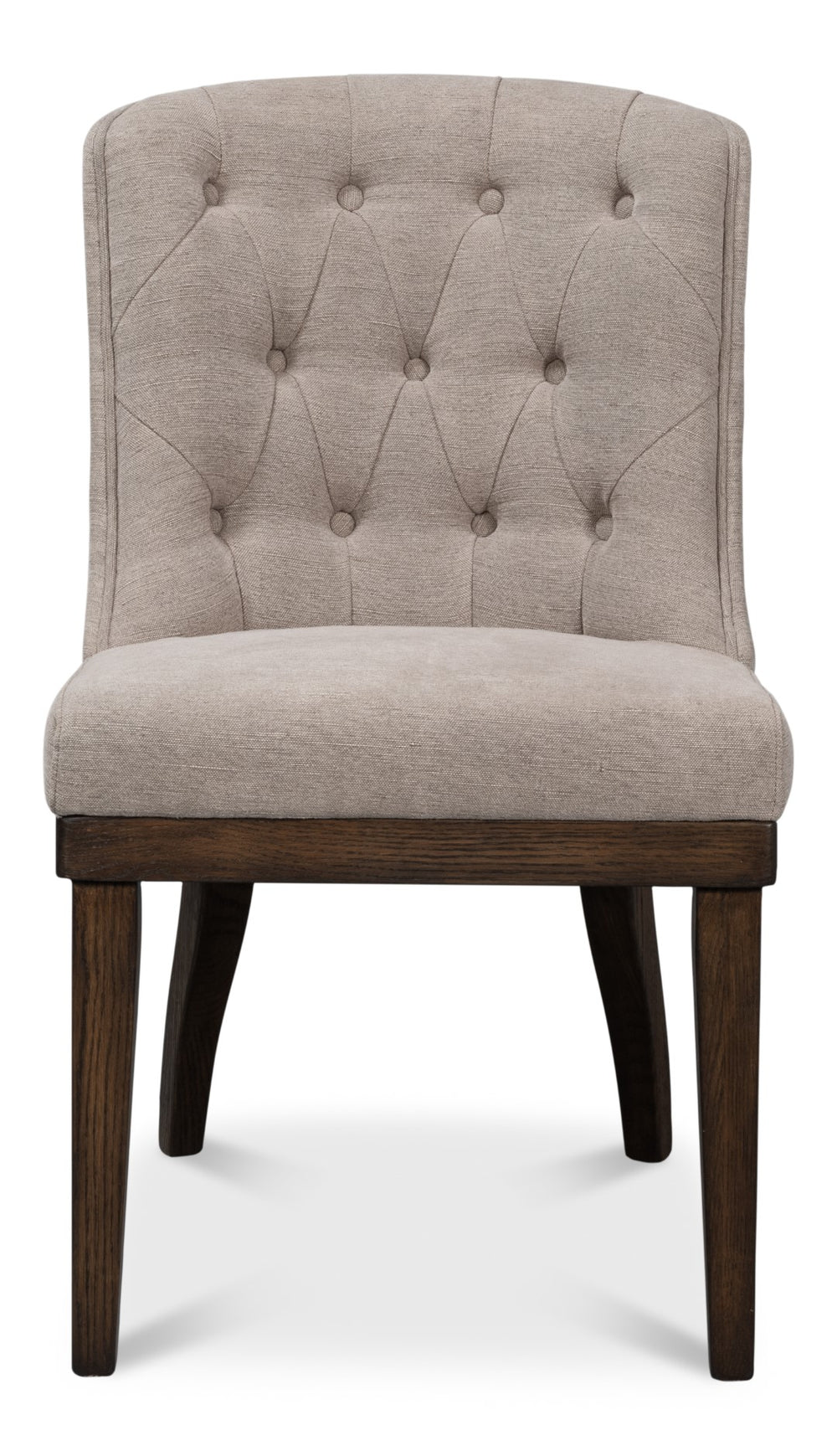 Sarreid Lyra Side Chair - Elegant Ash Wood Frame With Soft Fabric Upholstery For Stylish Comfort & Durability Beige  53967