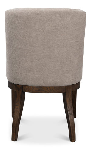 Sarreid Lyra Side Chair - Elegant Ash Wood Frame With Soft Fabric Upholstery For Stylish Comfort & Durability Beige  53967