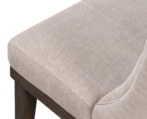 Sarreid Lyra Side Chair - Elegant Ash Wood Frame With Soft Fabric Upholstery For Stylish Comfort & Durability Beige  53967