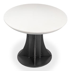 Sarreid Aminah Dining Table - Stylish Acacia Wood & Iron With Gunmetal Finish For Modern Dining Spaces White  53971