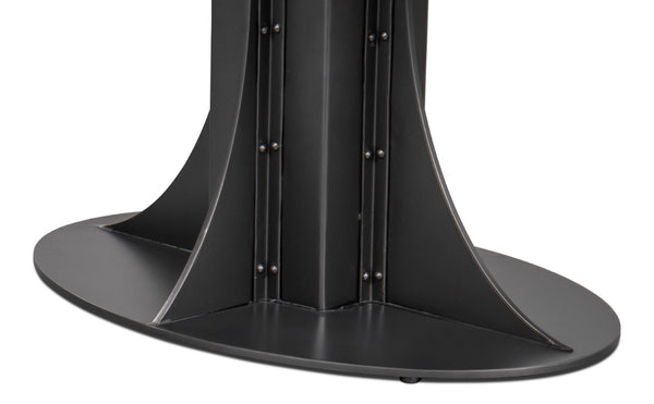 Sarreid Aminah Dining Table - Stylish Acacia Wood & Iron With Gunmetal Finish For Modern Dining Spaces White  53971