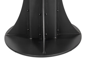 Sarreid Aminah Dining Table - Stylish Acacia Wood & Iron With Gunmetal Finish For Modern Dining Spaces White  53971