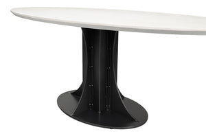 Sarreid Aminah Dining Table - Stylish Acacia Wood & Iron With Gunmetal Finish For Modern Dining Spaces White  53971