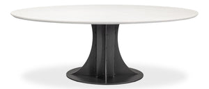 Sarreid Aminah Dining Table - Stylish Acacia Wood & Iron With Gunmetal Finish For Modern Dining Spaces White  53971