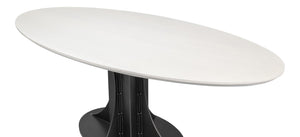 Sarreid Aminah Dining Table - Stylish Acacia Wood & Iron With Gunmetal Finish For Modern Dining Spaces White  53971