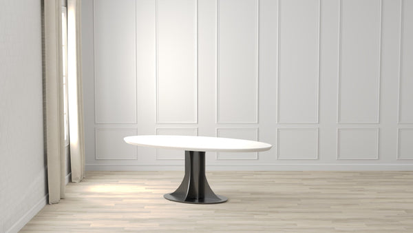 Sarreid Aminah Dining Table - Stylish Acacia Wood & Iron With Gunmetal Finish For Modern Dining Spaces White  53971