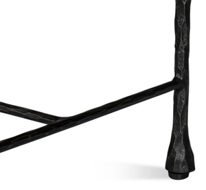 Sarreid Kings Road Leather Bench - Luxurious Cowhide Upholstered Design With Sturdy Iron Frame For Style Brown  53972