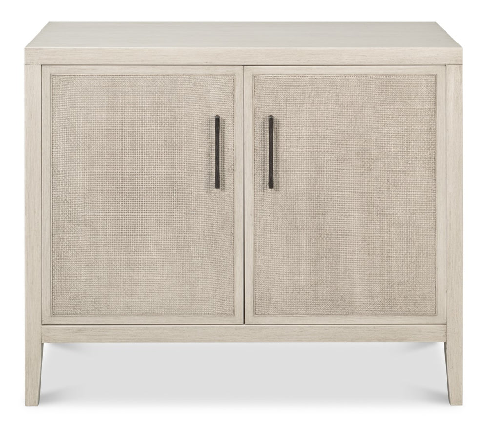 Sarreid Charity Two Door Sideboard With Cane Doors And Soft Close - Elegant Covet White Tulip Wood Design White  53976